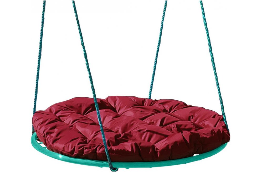 Качели Гнездо бордовая подушка
