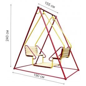Детские качели Лидер 2-03 жёлтые