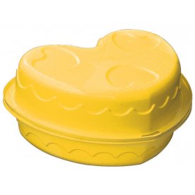 Детская песочница-бассейн Сердечко х2 желтая