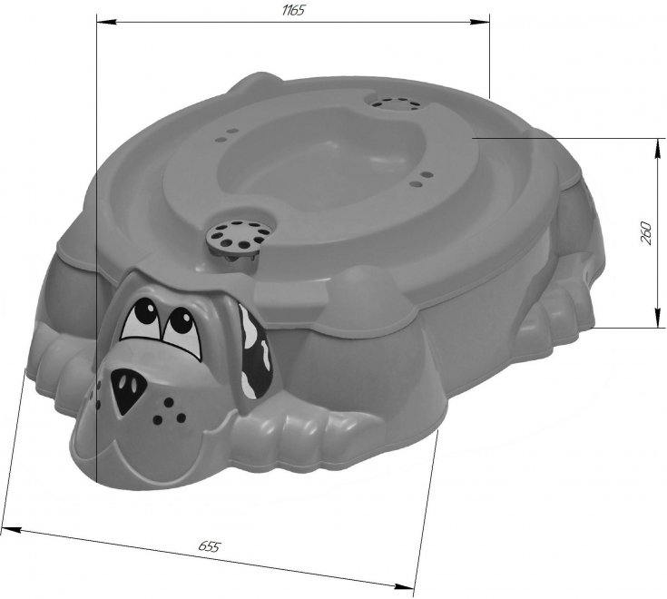 Песочница Sheffilton Kids Собачка 432 зеленый / желтый