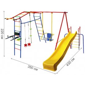 Детская площадка ДСК Игромания-3 Пресс дачный с горкой КМС-423