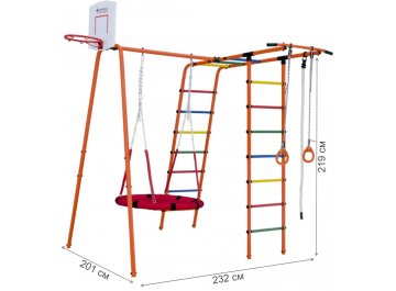 Детский спортивный комплекс для дачи ДСК Формула здоровья Street 1 оранжевый радуга