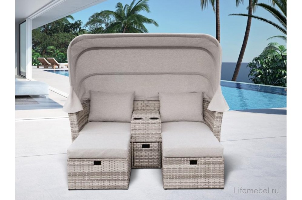 Комплект для отдыха из ротанга AFM-330G grey