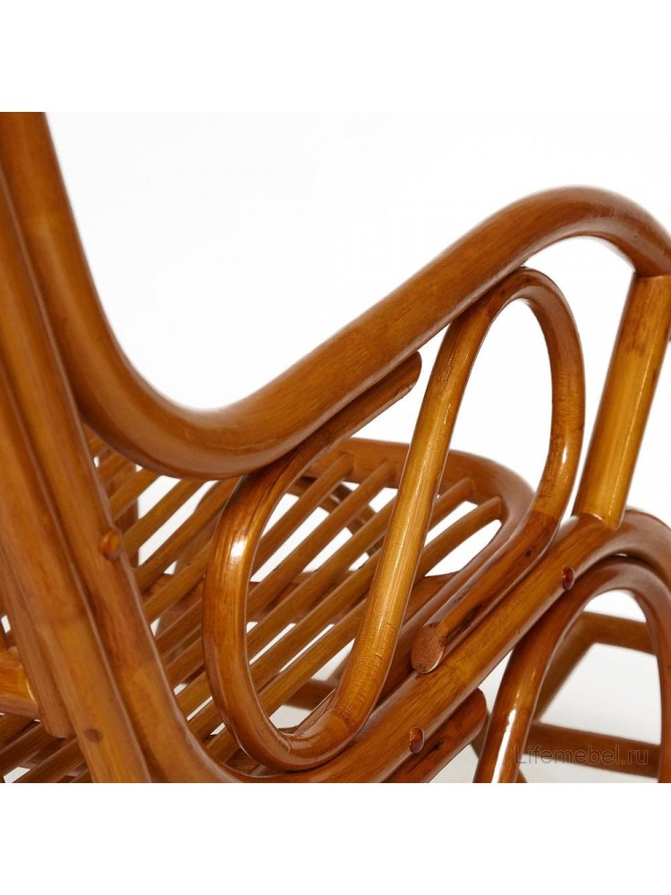 Кресло-качалка Vienna ротанг top quality cognac без подушки