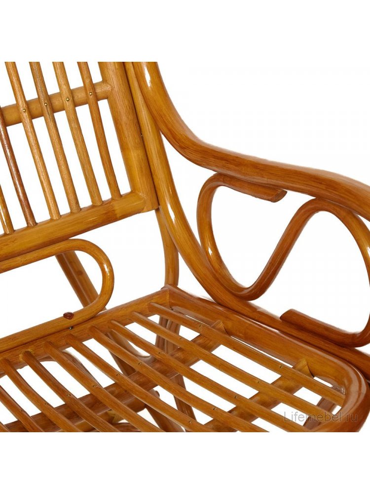 Кресло-качалка Vienna ротанг top quality cognac без подушки