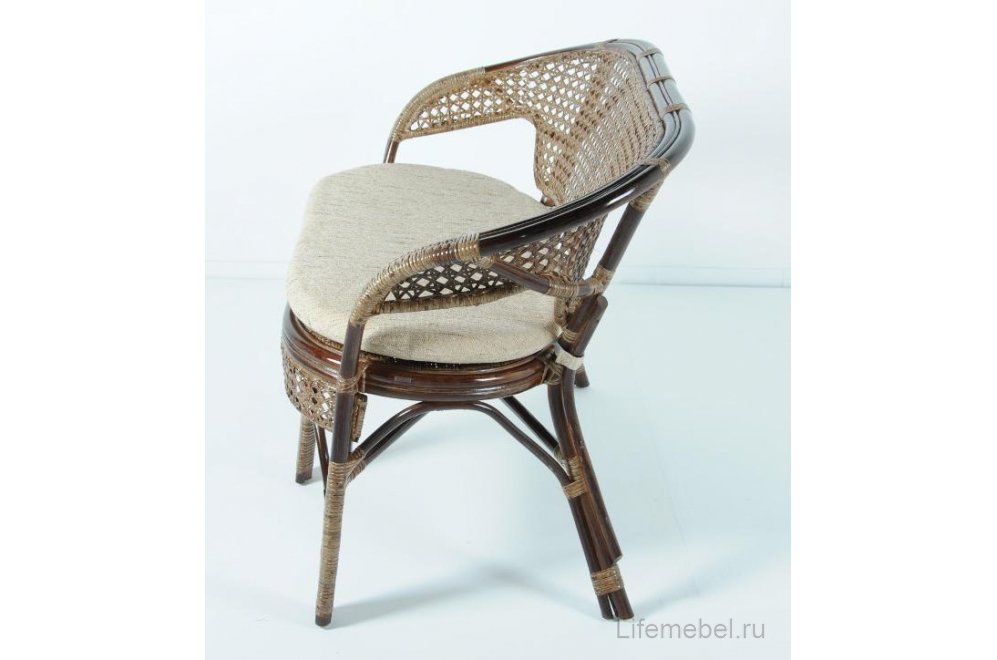 Диван из ротанга 02/15C темный коньяк