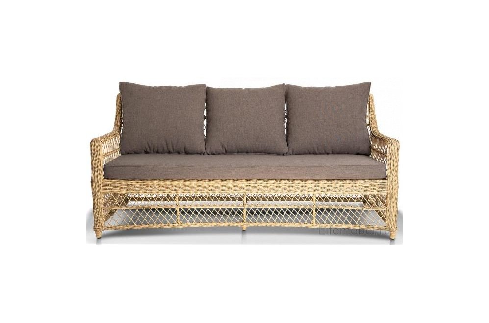 Диван из ротанга Гранд Тали соломенный