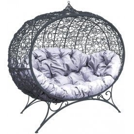 Диван из ротанга Улей серый