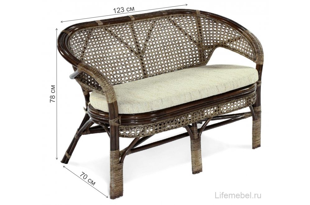 Диван Пеланги 02/15C браун