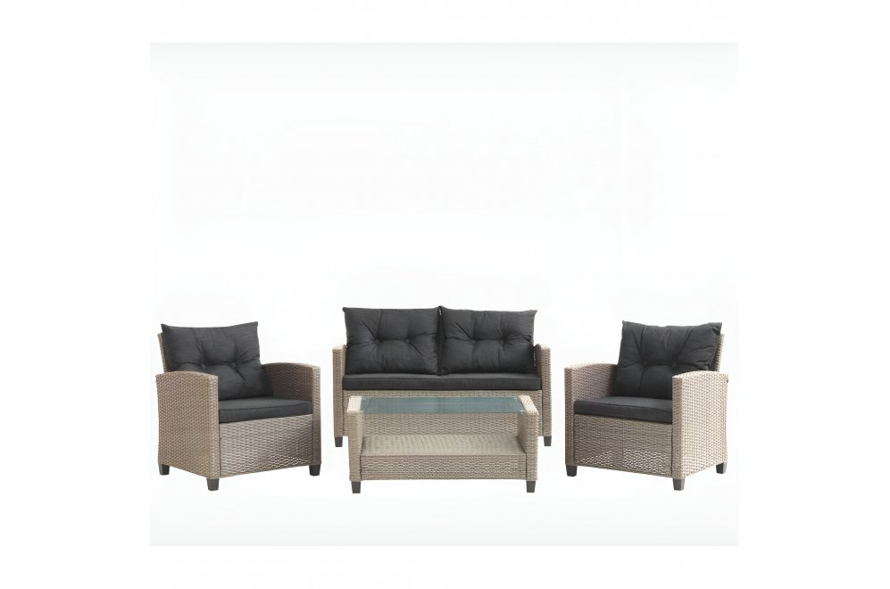 Комплект для отдыха из ротанга AFM-805B beige / dark grey