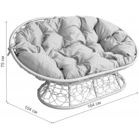 Комплект для отдыха из ротанга Мамасан Папасан