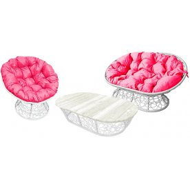 Комплект для отдыха из ротанга Мамасан Папасан