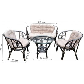 Комплект для отдыха из ротанга Багамы BS001-МТ001