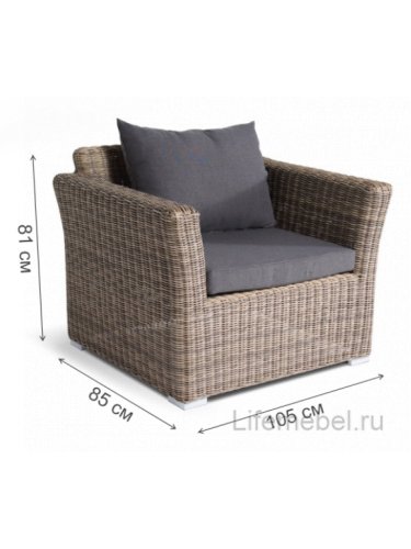 Кресло из ротанга Пакора соломенное