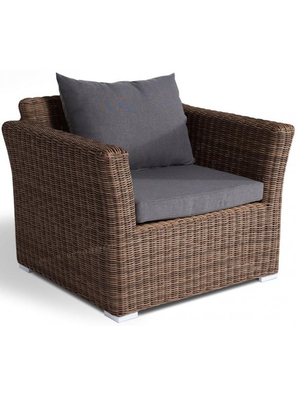 Кресло из ротанга Пакора коричневый