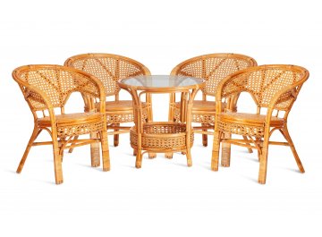 Обеденный комплект из ротанга Pelangi/Пеланги 02/15