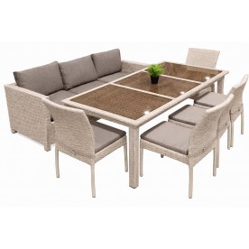 Обеденный комплект из ротанга T365/S65/Y380C-W85 8PCS