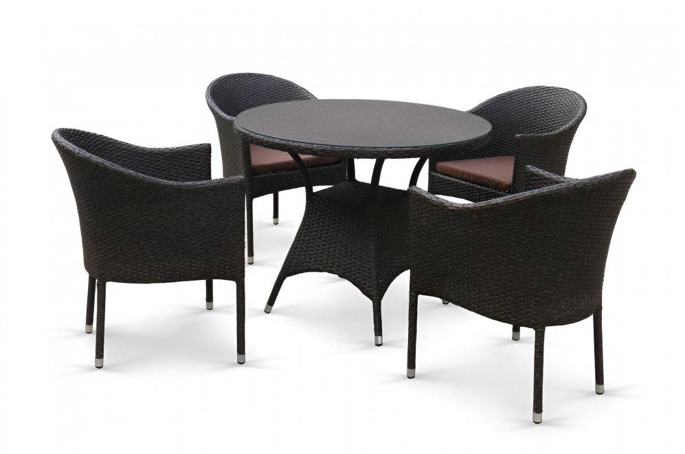 Обеденный комплект из ротанга T197ANS/Y350A-W53 brown