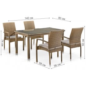 Обеденный комплект T256B Y379B-W65