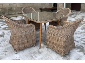 Обеденный комплект из ротанга T368/Y490 из ротанга