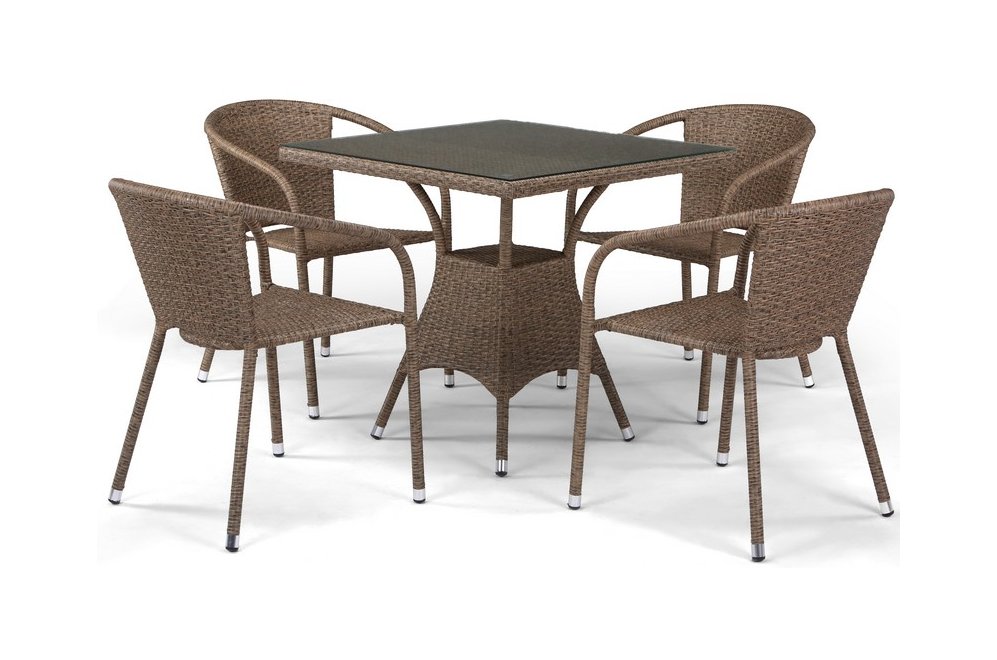 Обеденный комплект T197BT/Y137C-W56 4+1 light brown