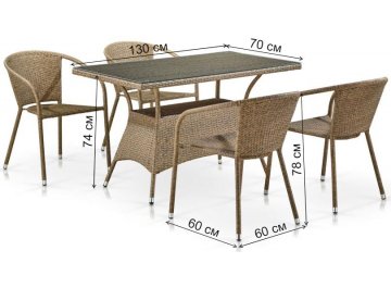 Обеденный комплект T198D/Y137B-W56 4+1