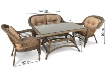 Обеденный комплект T130Bg/LV520BB-Beige_Beige