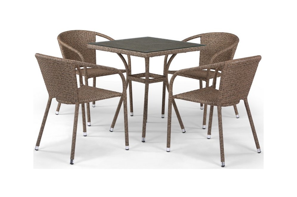 Обеденный комплект T282BNT/Y137C-W56 light brown