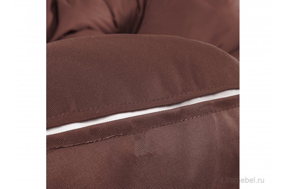 Подвесной диван Лежебока белый / коричневая подушка