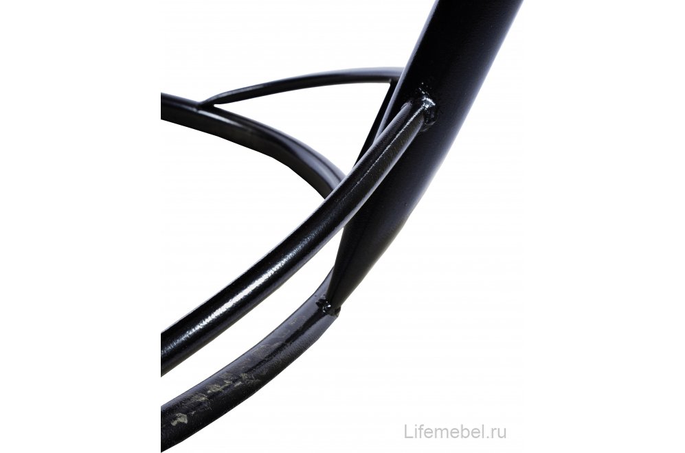 Подвесной диван Лежебока чёрный / коричневая подушка