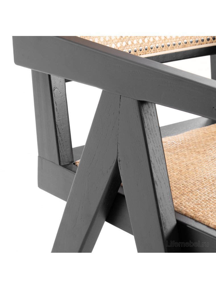 Кресло из ротанга Loki черный