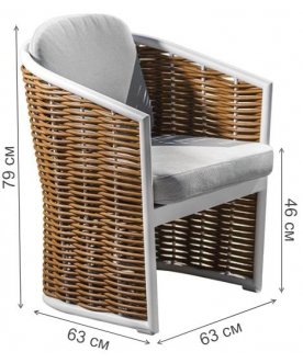 Кресло из ротанга Мэвис 39AR-KRES-403 BEL