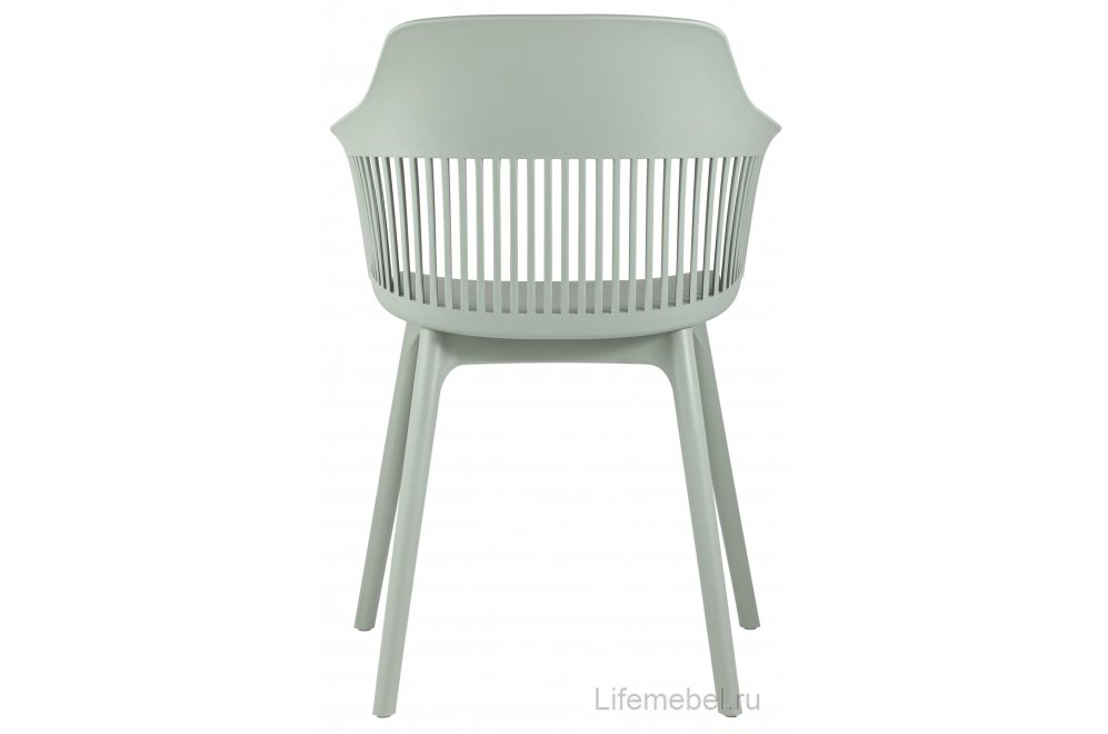 Пластиковый стул Донателло с подушкой серо-зеленый