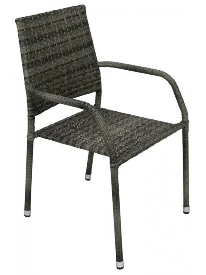 Стул из ротанга Гарда серый