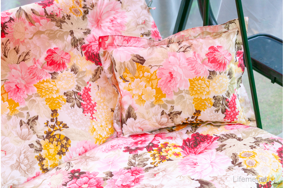 Качели садовые Варна тафтинг разноцветный трехместные