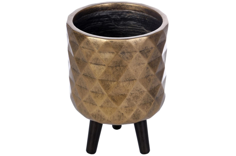 Кашпо Даймонд DMND-RND-24-GLD D24 H35 cm золотистое