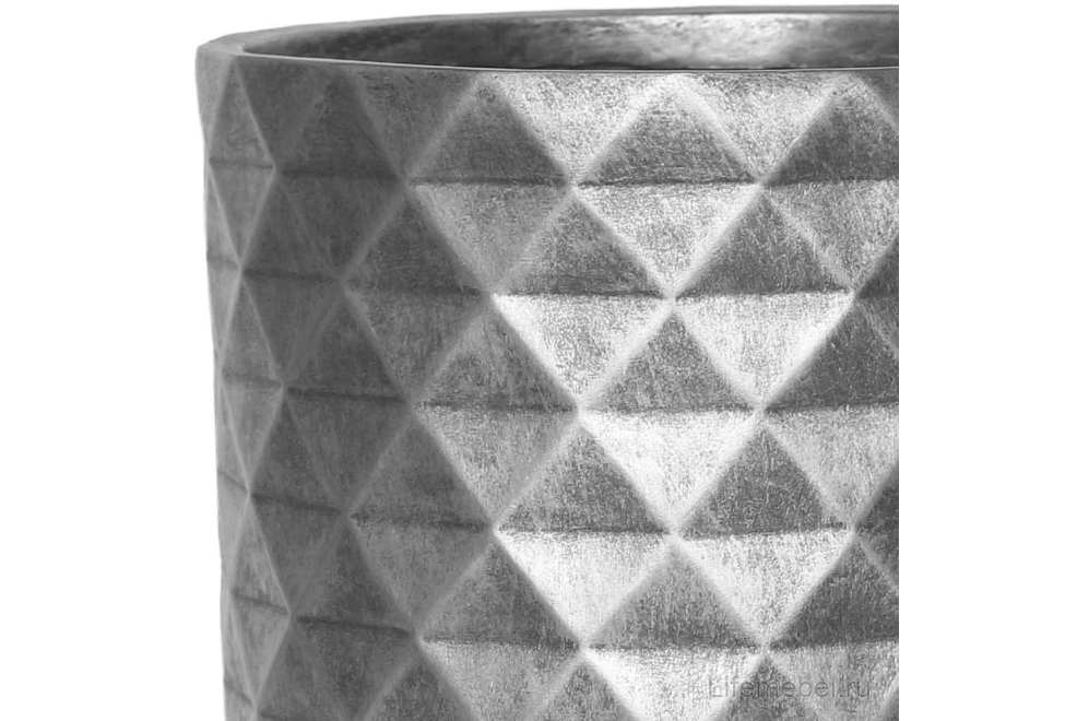 Кашпо Даймонд DMND-RND-24-SLV D24 H35 cm серебристое
