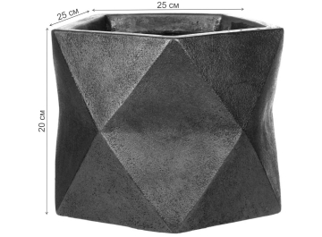 Кашпо Геометри Ромб DSQUARE25-SLV