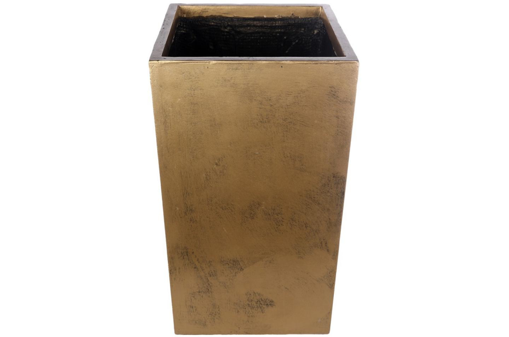 Кашпо Крисмас Высокое TSXMAS-GLD-29 W29 L29 H55 cm золотистое