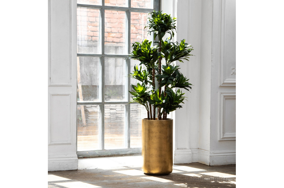 Кашпо Крисмас Высокое V-XMAS-GLD-32 D32 H50 cm золотистое