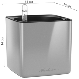 Кашпо Кьюб Глосси 14 13517