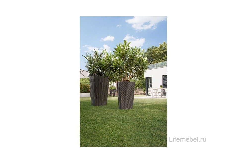 Кашпо Lechuza 15222 CUBICO Cottage 30 Гранит