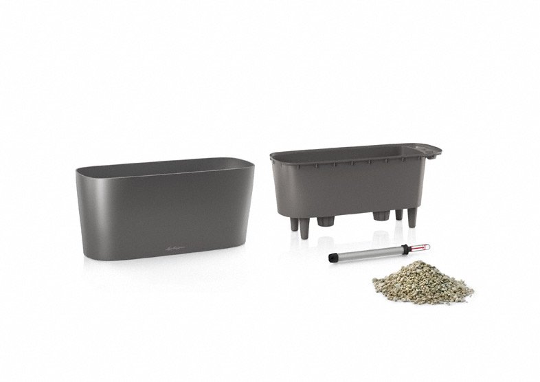Кашпо Lechuza 15563 DELTA 20 Антрацитовый металлик