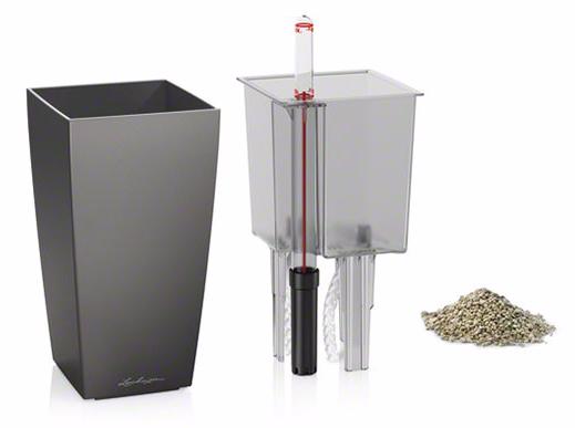 Кашпо Lechuza 18117 MINI-CUBI кофе металлик