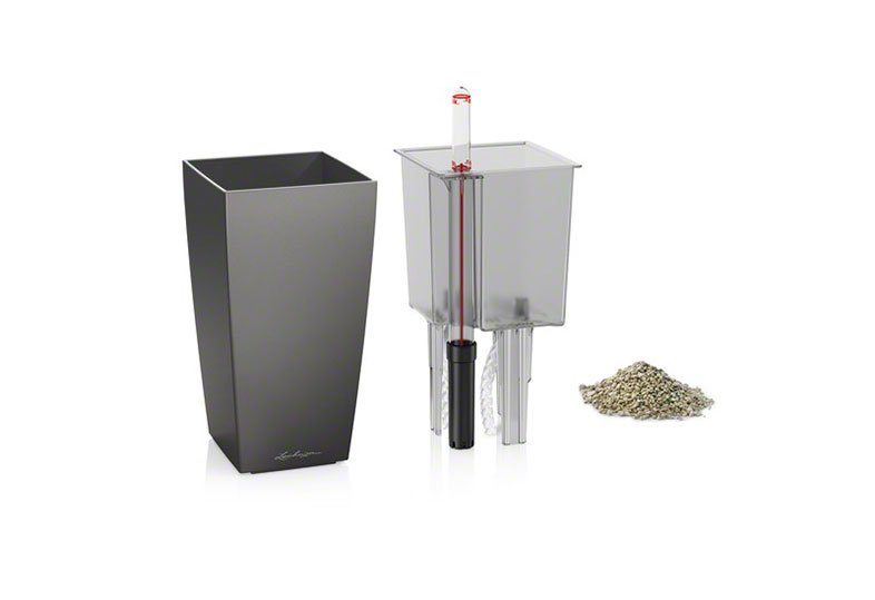 Кашпо Lechuza 18120 MINI-CUBI Белый блестящий