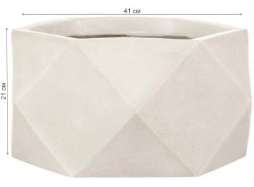 Кашпо Геометри Чаша W41 L41 H21 DBOWL41-AW