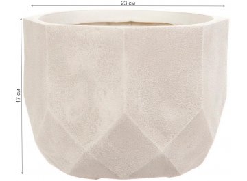 Кашпо Геометри Круглое D23 H17 DROUND23-AW