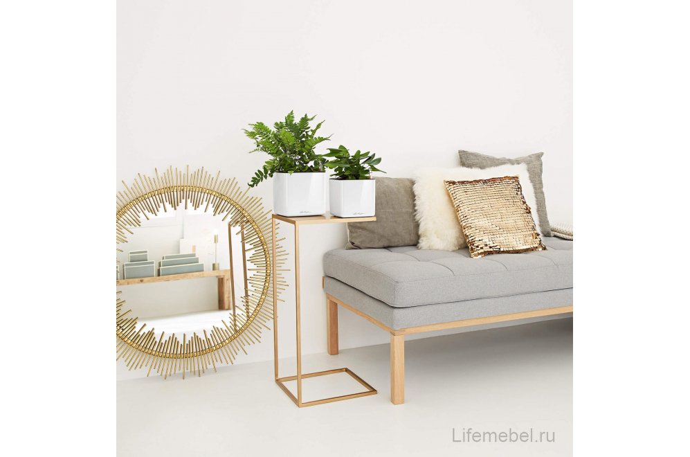 Кашпо Кьюб Глосси 14 ярко-красное