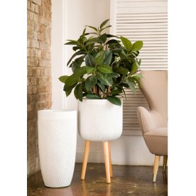 Кашпо Лотус Высокое Круглое D30 H58 MESHV30-AW