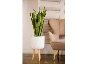 Кашпо Паттерн с Подставкой D25 H39 WWAVE25-AW